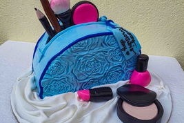 Makeup Themed Mothers Day Cake