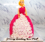 Barbie Floral Cake