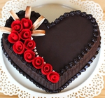 Rose-Red Heart Cake