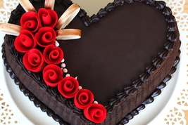 Rose-Red Heart Cake