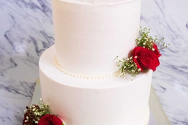 Elegant White Wedding Cake