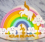 Rainbow Unicorn Half Year Birthday Cake