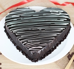 heart shaped chocolate cake