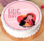 Hug Day Print Cake