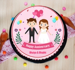 marriage anniversary poster cake