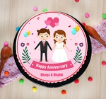 marriage anniversary poster cake