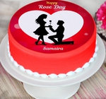 Rose Day Poster Cake