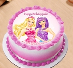 sparkly barbie cake