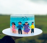 Friends Together Themed Cake